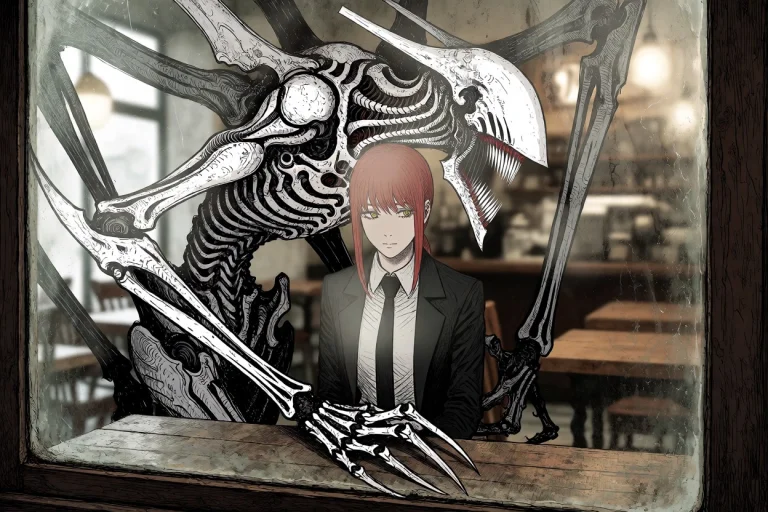 Subject And Action Makima From Chainsaw Man Sits Calmly At A...