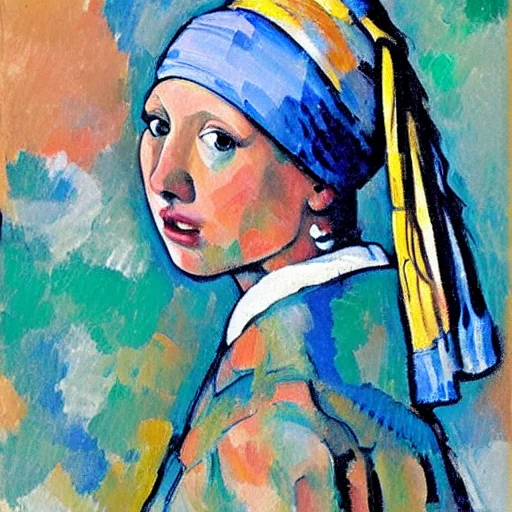 Girl With A Pearl Earring, Portrait, Oil Painting, Paul Ceza...