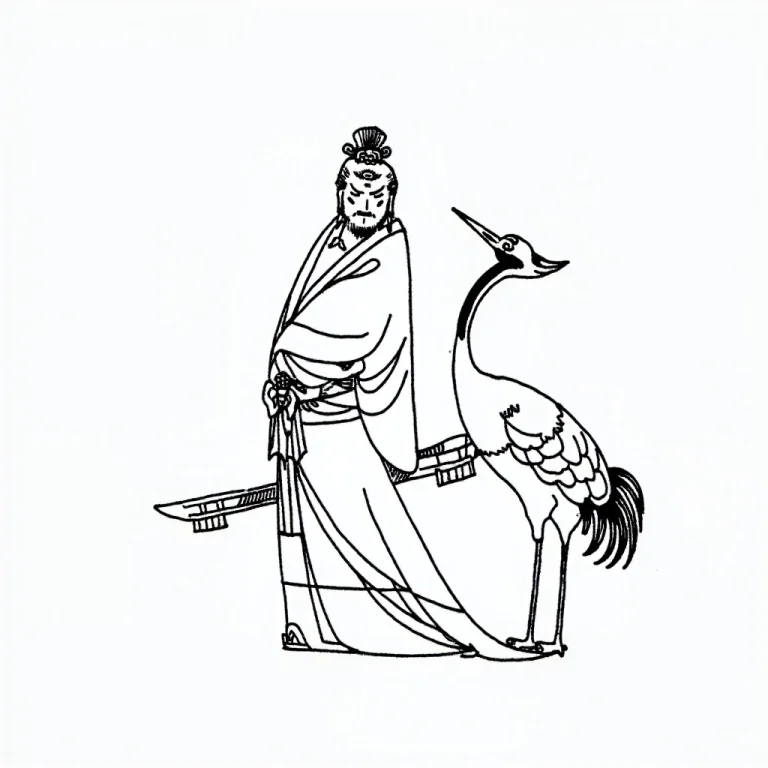 Umaourbaimiaostyle, A Robed Swordsman Standing Beside A Cran...