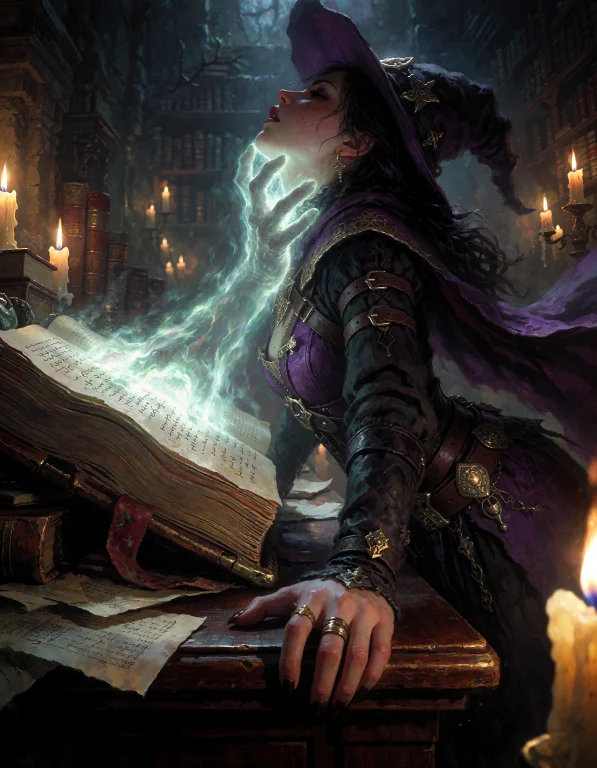 A Dark, Painterly Fantasy Illustration With Dramatic, Moody...