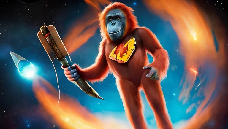Photo Of Pongoabelii1.1 Space Orangutan, Wearing Flash Gordo...