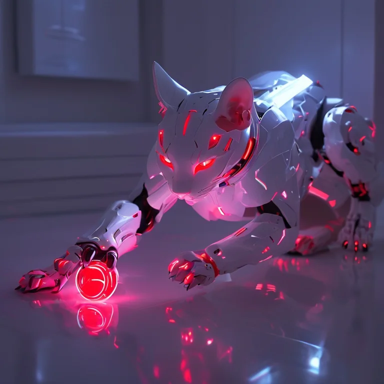 Whiteember, A Cute Domestic Cat Made Of Sleek Glossy White T...