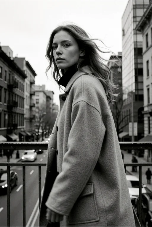 A Candid Medium Shot From A Low Angle Captures A Slender Wom...