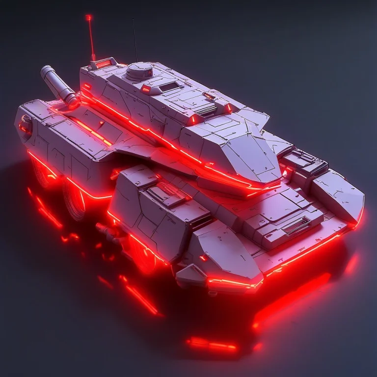 Detailed, Highest Quality, Futuristic Tank, Hgeavy Turret, T...