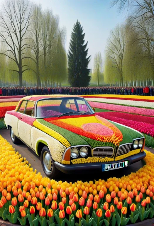 Masterpiece, Jaynl-tm, Made Of Tulips, A Car