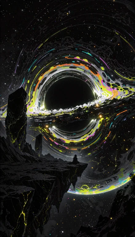 A Vast Cosmic Void Consumed By Almost Absolute Blackness, Wi...