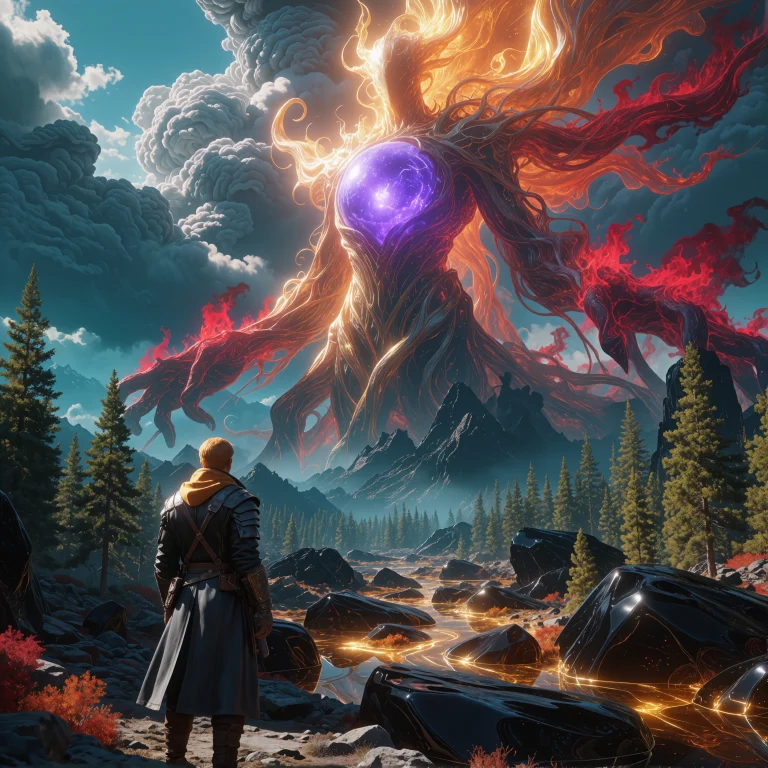 A Cinematic Digital Art Render Of An Epic Fantasy Landscape...