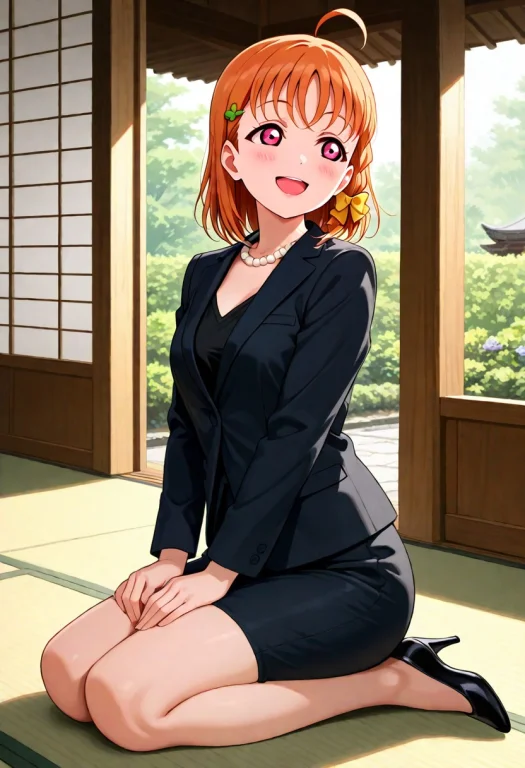 Masterpiece, 1girl, Love Live Sunshine Takami Chika, Black B...