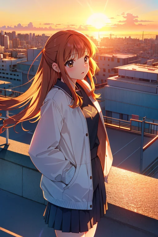 1girl, Lorasakulayuki0.8, Vray, Landscape Of A Grand Seattle...