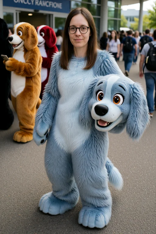 Nancyfrancis Wearing The Bluedog Fursuit With The Fursuit He...
