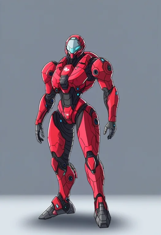 Whiteember, High Tech, High Tech Armor, White And Red Color...