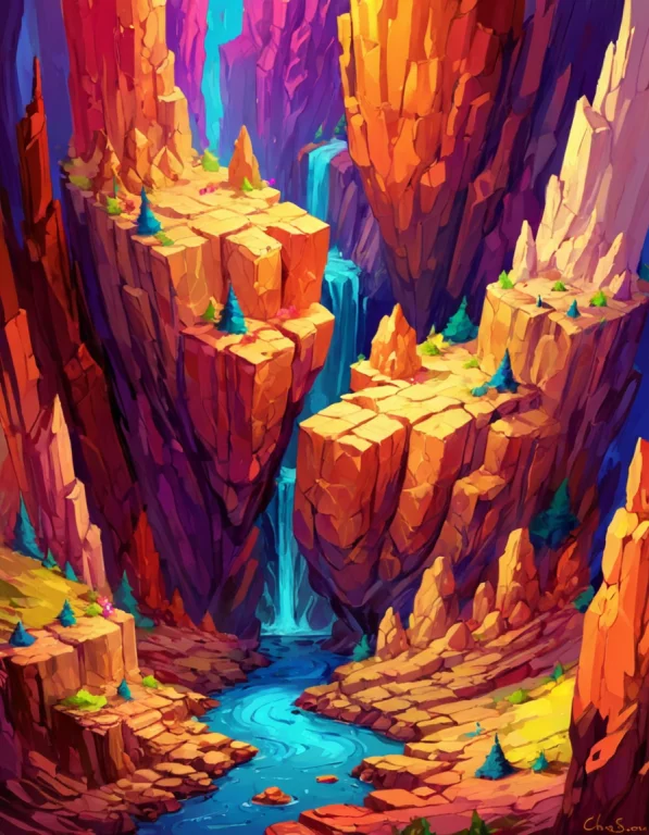 Abstract Style Art Of Chasm,affection, Non-representational,...