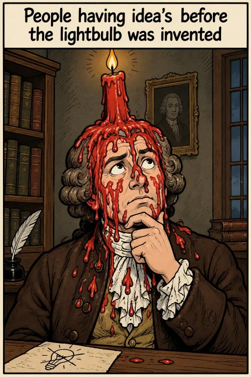 A Draw Me A Comic Image Of A Man From The 1700s With A Red C...