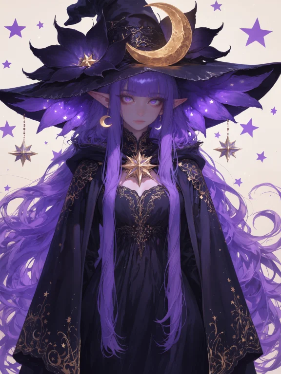 Masterpiece, Best Quality, Score9,1girl, Hat, Witch Hat, Sol...