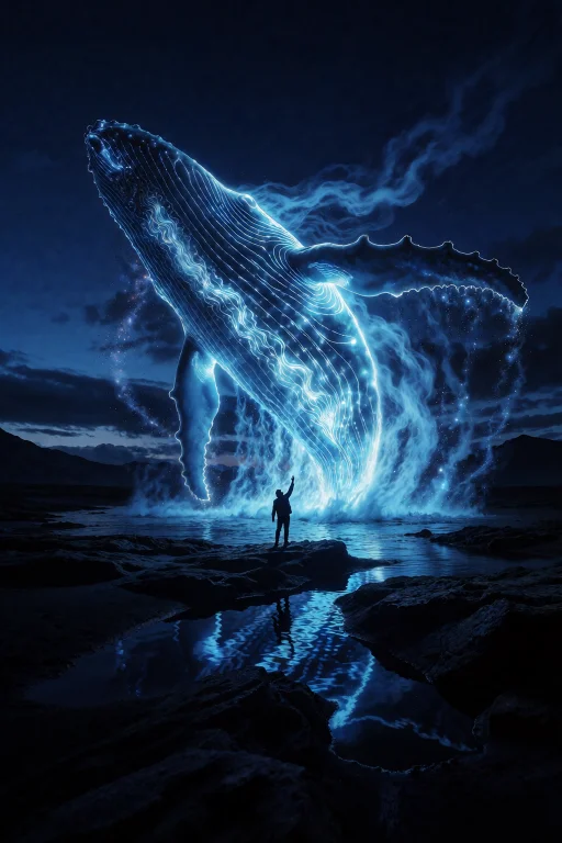 A Breathtaking Cinematic Photograph Of A Colossal, Luminous...