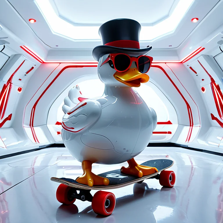 Whiteember, A Giant Rubber Duck Wearing A Top Hat And Sungla...