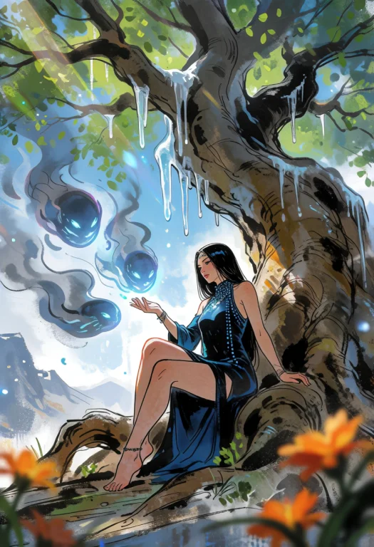 A Blend Of Painterly Illustration And Ink-wash Sketching Cre...