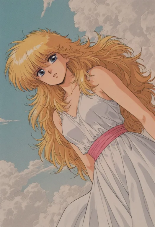 Y,1980s Retro Anime Style, Anime Coloring, Cel Shaded, Dutch...