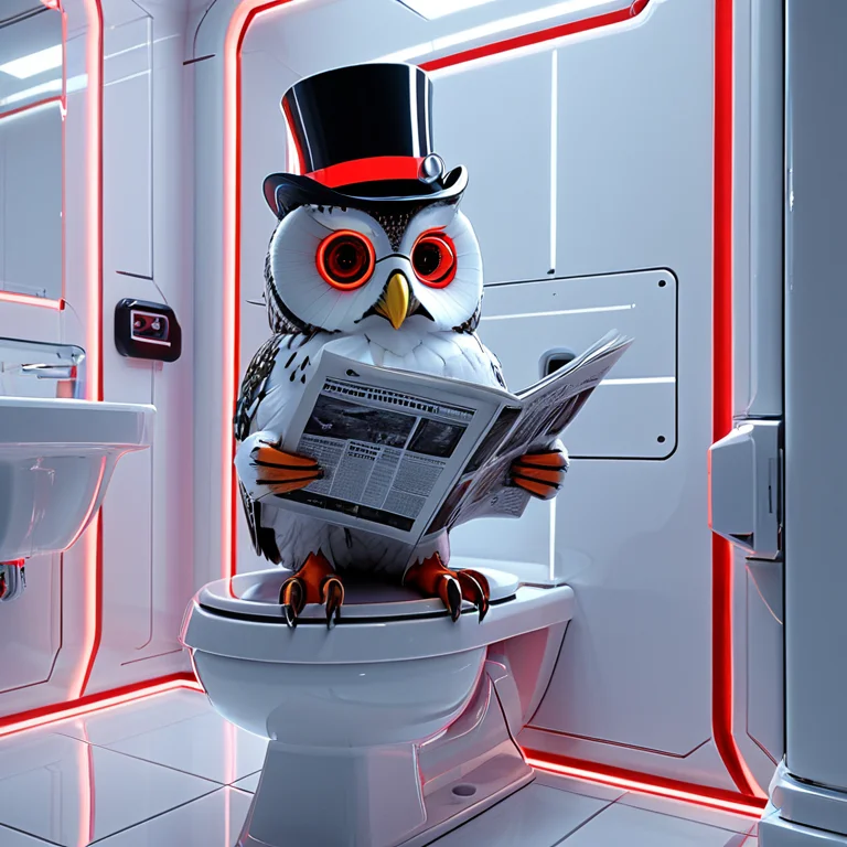 Whiteember, An Owl Wearing A Monocle And Top Hat Perched On...