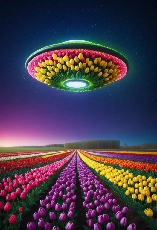 8k, Raw Digital Photo, Jaynl-tm, A Flying Saucer Made Of Tul...