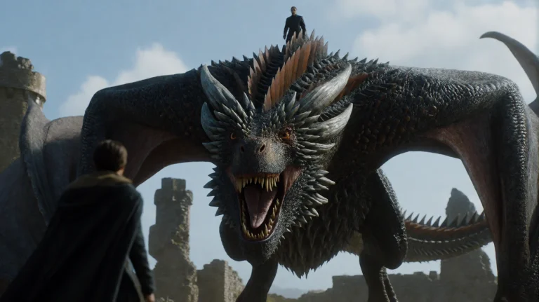 Gmthrnsssn7, A Massive, Dark-scaled Dragon With Jagged Teeth...