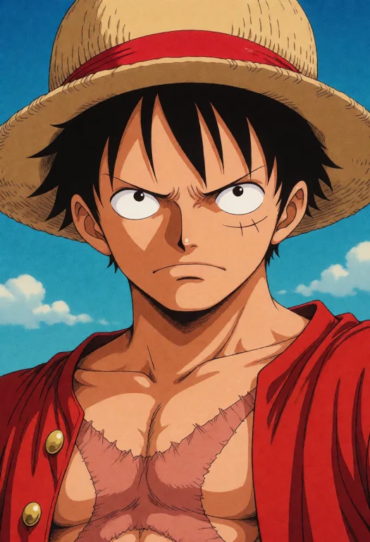 Retroneonoir, Retro, Retro Artstyle, Luffy, A Determined Man...