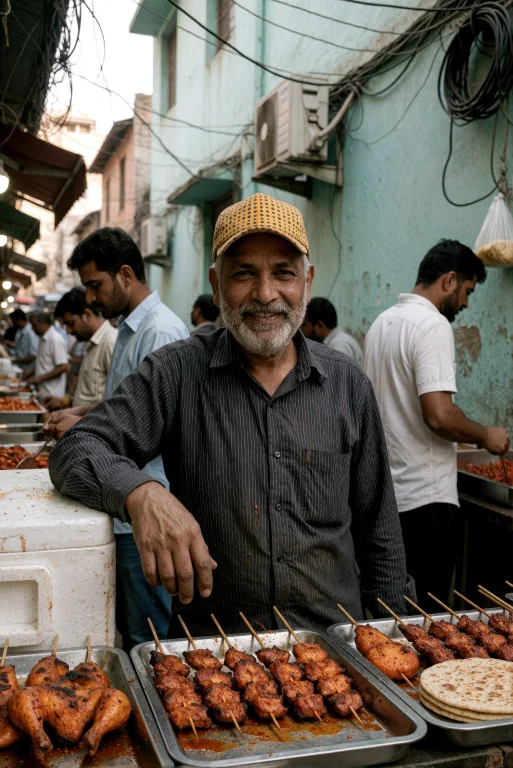 A Smiling Middle-aged Man With A Grey Beard And A Patterned...