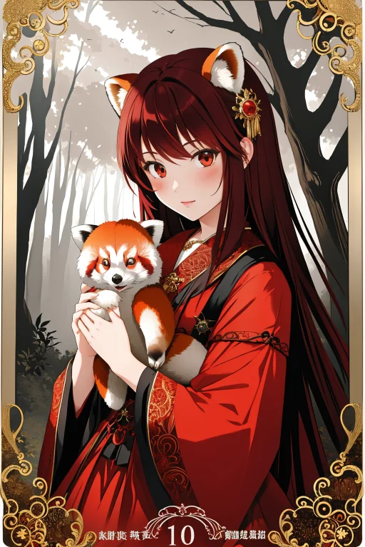 1girl, Loramugiharu0.8, Intricate Details, Red Panda, Young,...
