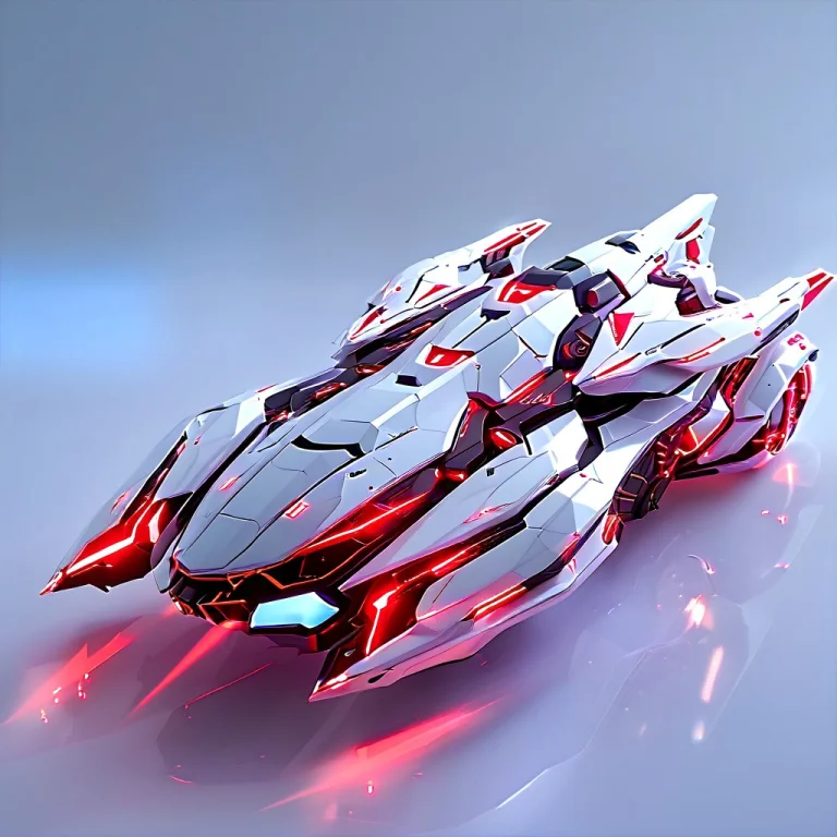Whiteember, An Advanced Futuristic Drone, Glossy White Steal...