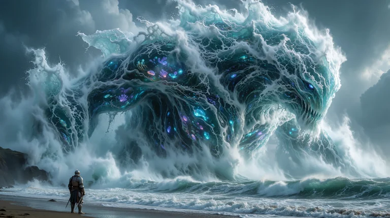 Titanic Water Elemental Rising From A Tempestuous Ocean, The...
