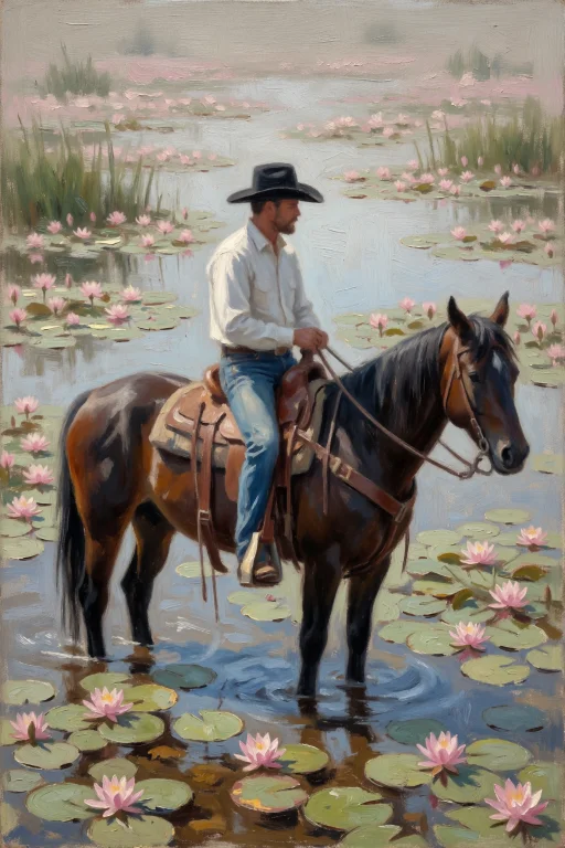 Highleveldescriptiona Loose, Impressionistic Oil Painting Of...
