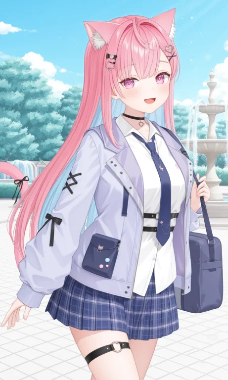 Sakuna School, Cat Ears, Very Long Hair, Straight Hair, Hair...