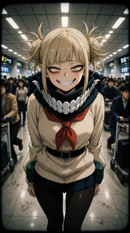A Haunting, High-contrast Still From The World Of My Hero Ac... — Stable Diffusion AI Prompt: A haunting, high-contrast still from the world of My Hero Academia, this analog...