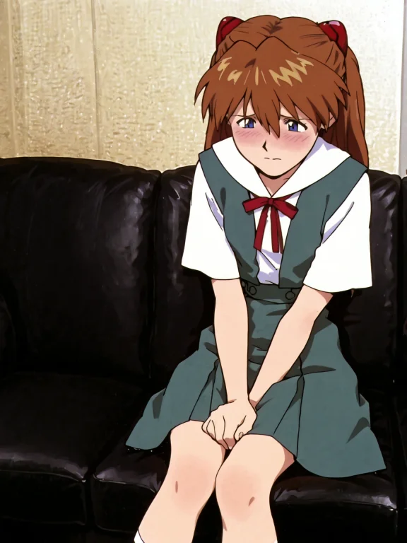 C4st1ngc0uch, 1girl, Couch, Sitting, Looking Down,, On Couch...