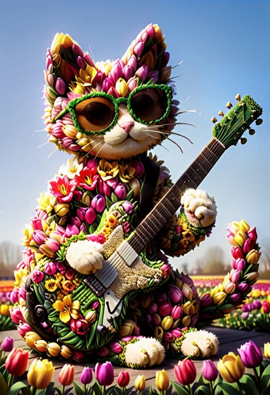 Jaynl-tm, Cat Wearing Sunglasses And Playing The Guitar Made...