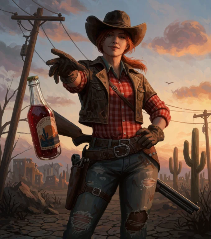 Painterly Digital Artwork In Style Of Ilyavatutin. Cowgirl S...