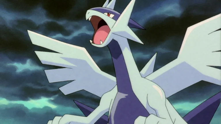 Pkmnmv2000, A Majestic, Winged Creature With A Long Neck And...