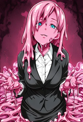 1girl, Blue Eyes, Takeuchi Dt,long Hair,pink Skin,pink Slime... — Stable Diffusion AI Prompt: 1girl, blue eyes, takeuchi dt,long hair,(pink skin),(pink slime skin),((slime sk...
