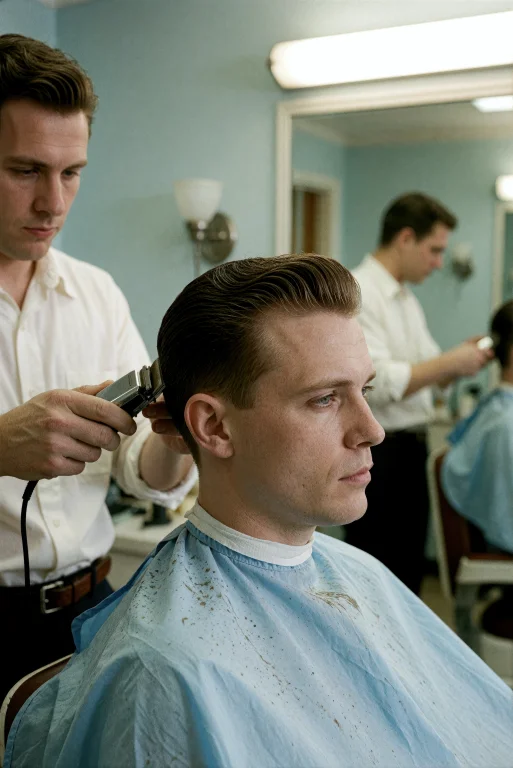 A Close-up, Side-profile Shot Of A Man With A Slicked-back P...