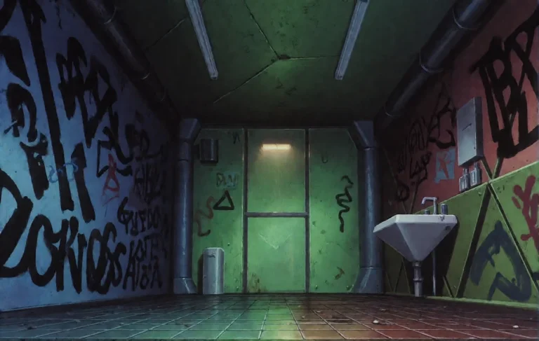 Bebop-style This Digital Artwork Depicts A Dimly Lit, Indust...
