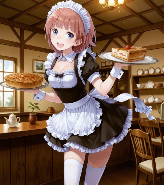 1girl, Roronaat, Shorthair, Brownhair, Pinkhair, Blueeyes, ,...