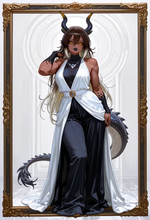 A Powerful, Mature Woman With Deep Dark Brown Skin And A Mus...