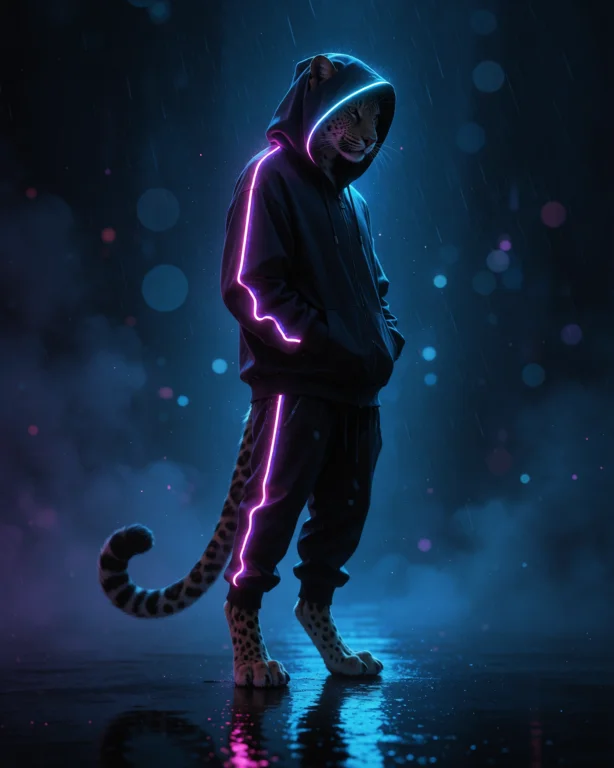 A Dark, Moody, Semi-realistic Digital Painting Of A Rainy Cy...