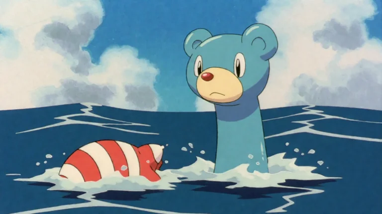 Pkmnmv2000, A Blue, Bear-like Creature With Large Ears And A...