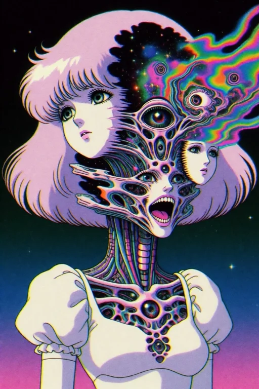 Dcfrcanma. Magical Girl. Retro Japanese Surrealist Anime, Ps...