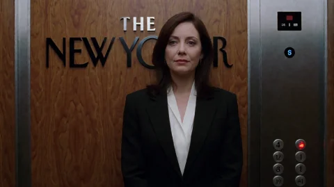 Adpttn2002, A Woman In A Black Blazer And White Blouse Steps... — Stable Diffusion AI Prompt: adpttn2002, A woman in a black blazer and white blouse steps out of an elevator,...