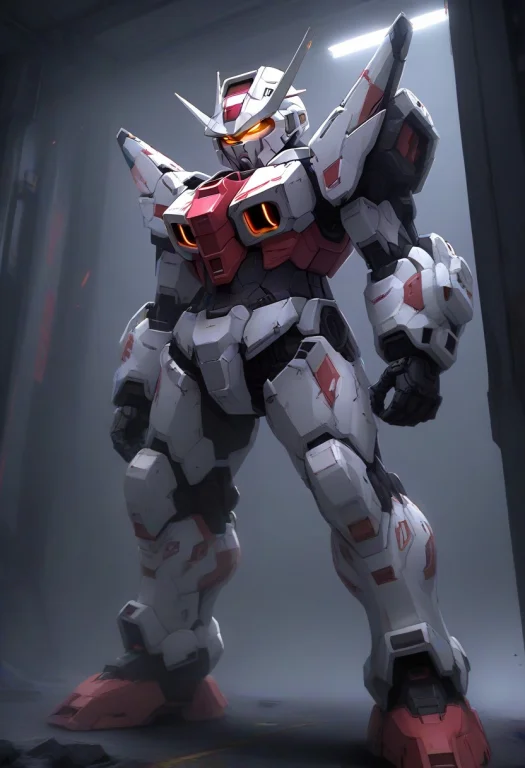 Score9, Score8up, Score7up, Sourcecartoon, Gundam Mecha Whit...