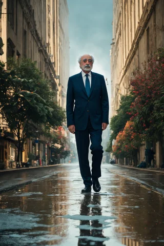 Ultrarealistic Portrait Photograph Of Infatuated Politician... — Stable Diffusion AI Prompt: Ultrarealistic portrait photograph of infatuated politician Martin Balsam in a l...