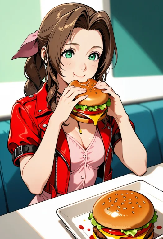 Aerith Gainsborough, Final Fantasy 7, 1girl, Solo, Long Ligh...
