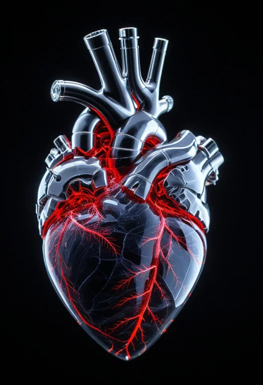 8k, Raw Digital Photo, A Anatomical Heart Formed From White...